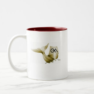 Café Em Dois Tons Caneca do marrom do selo de GAM