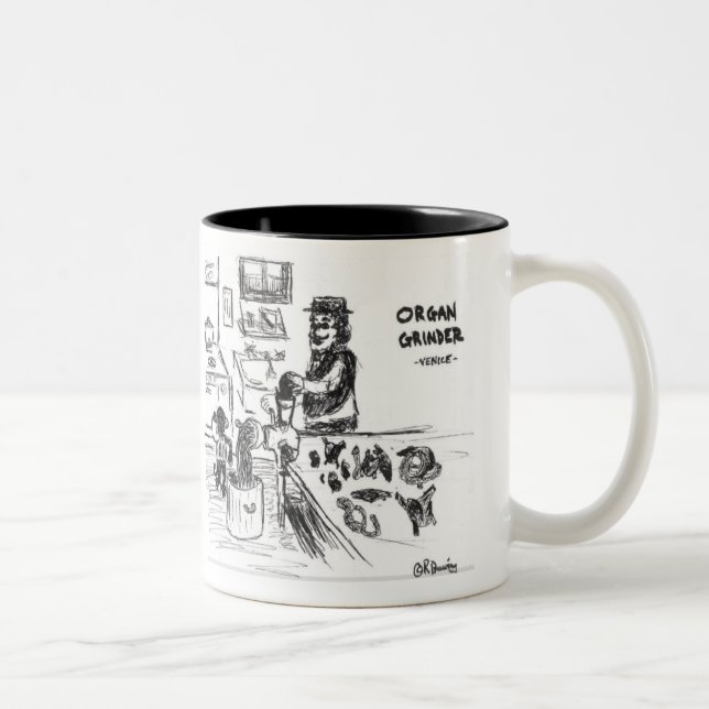 Café Em Dois Tons Caneca do MOEDOR de ÓRGÃO (Direita)