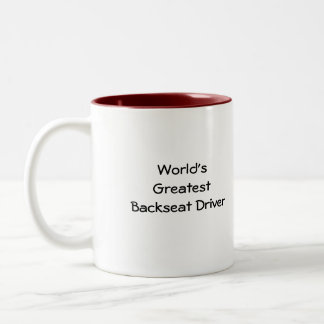 Café Em Dois Tons Caneca do motorista de assento traseiro dos mundos