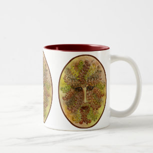 Café Em Dois Tons Caneca do outono de Greenman