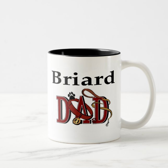 Café Em Dois Tons Caneca do pai de Briard (Direita)