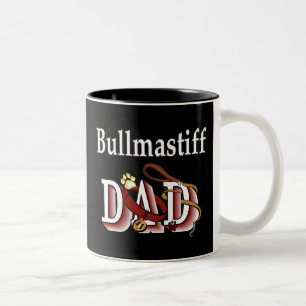 Café Em Dois Tons Caneca do pai de Bullmastiff