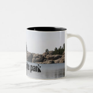 Café Em Dois Tons Caneca do parque estadual de Custer