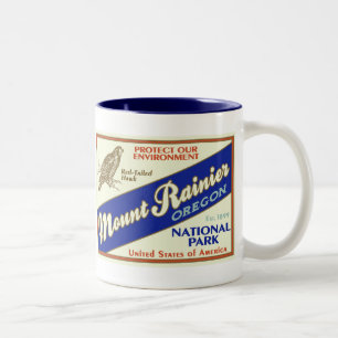 Café Em Dois Tons Caneca do parque nacional de Monte Rainier