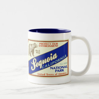Café Em Dois Tons Caneca do parque nacional de sequóia