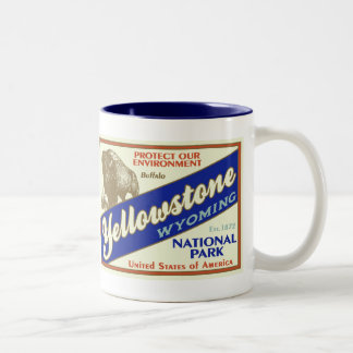 Café Em Dois Tons Caneca do parque nacional de Yellowstone