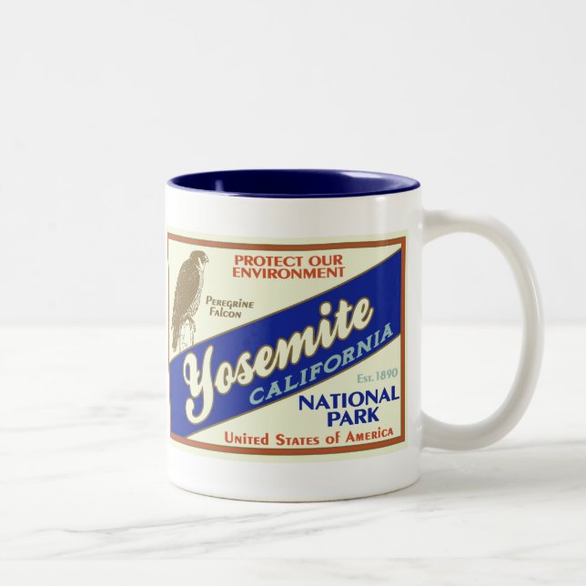 Café Em Dois Tons Caneca do parque nacional de Yosemite (Direita)