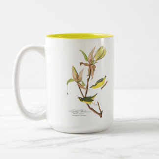 Café Em Dois Tons Caneca do pássaro de Audubon, toutinegra de