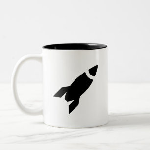 Café Em Dois Tons Caneca do pictograma de Rocket