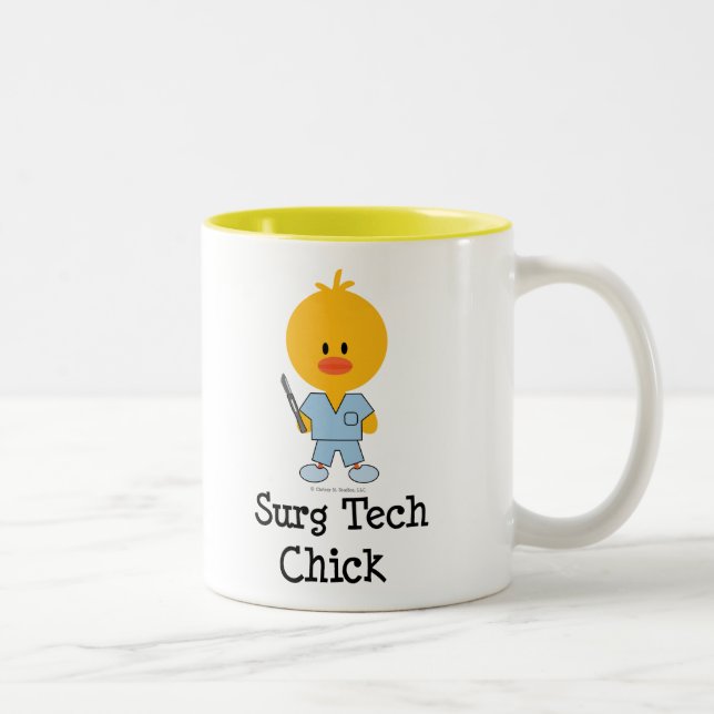 Café Em Dois Tons Caneca do pintinho da tecnologia de Surg (Direita)