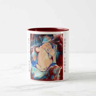 Café Em Dois Tons Caneca do poder de Doula