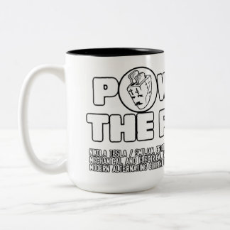 Café Em Dois Tons Caneca do poder de Tesla