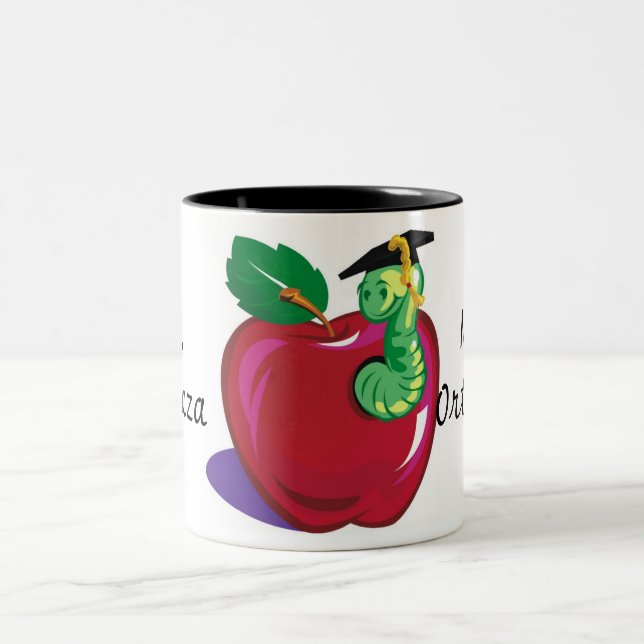 Café Em Dois Tons Caneca do professor de Apple (Centro)