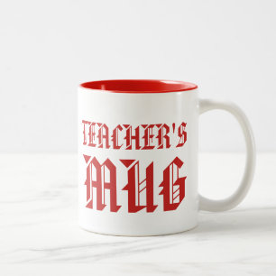 Café Em Dois Tons Caneca do professor Slogan de Humor Bonito e Div