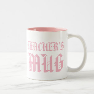 Café Em Dois Tons Caneca do professor Slogan de Humor Rosa, Rosa,