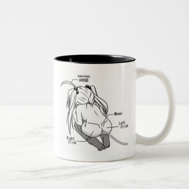Café Em Dois Tons Caneca do rato de Pervy (Direita)