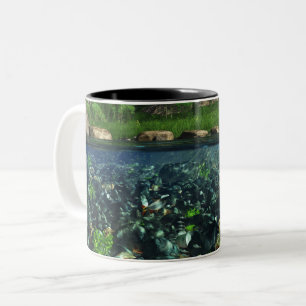 Café Em Dois Tons Caneca do rio de Cwm