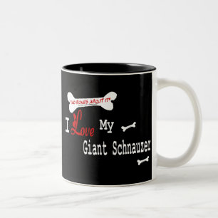 Café Em Dois Tons Caneca do Schnauzer gigante (amor de I)
