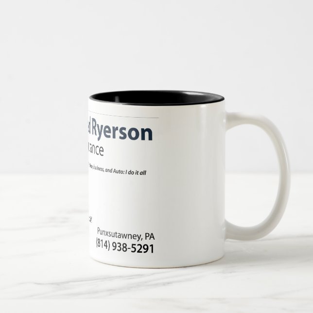 Café Em Dois Tons Caneca do seguro de Ryerson (Direita)