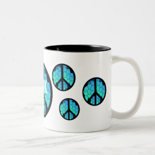 Café Em Dois Tons Caneca do símbolo de paz - Pax!