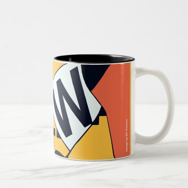 Café Em Dois Tons Caneca do sinal de estrada (Direita)