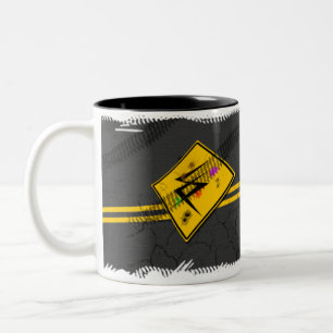 Café Em Dois Tons Caneca do sinal de estrada do SC