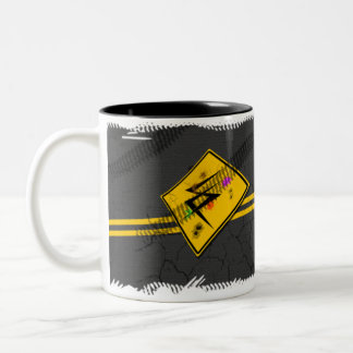 Café Em Dois Tons Caneca do sinal de estrada do SC