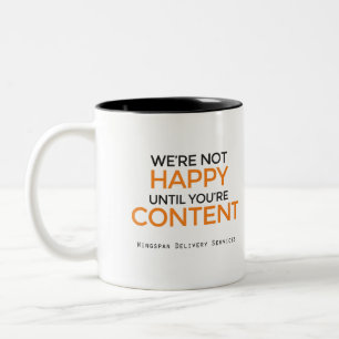 Café Em Dois Tons Caneca do slogan dos serviços de entrega da