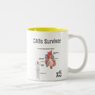 Café Em Dois Tons Caneca do sobrevivente da cirurgia de desvio