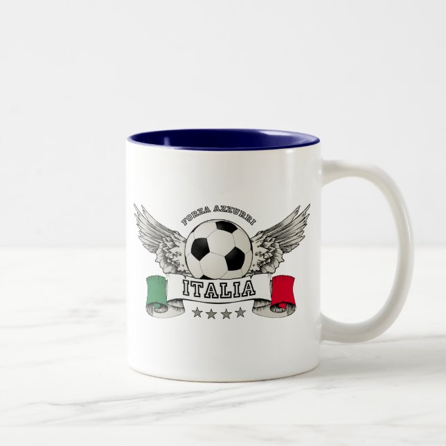 Café Em Dois Tons Caneca do suporte da equipa nacional do futebol de (Direita)