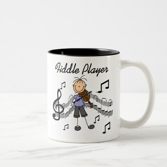 Café Em Dois Tons Caneca do Tocador de Rabeca (Direita)