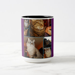 Café Em Dois Tons Caneca do tom da colagem 2 de DezizWorld