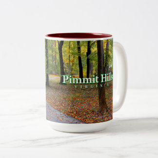 Café Em Dois Tons Caneca do trajeto do parque das colinas de Pimmit