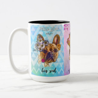 Café Em Dois Tons Caneca do trio de Frenchie