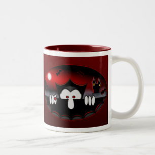 Café Em Dois Tons Caneca do vermelho de Kilroy- do vampiro