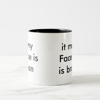 Café Em Dois Tons Caneca do viciado de Facebook