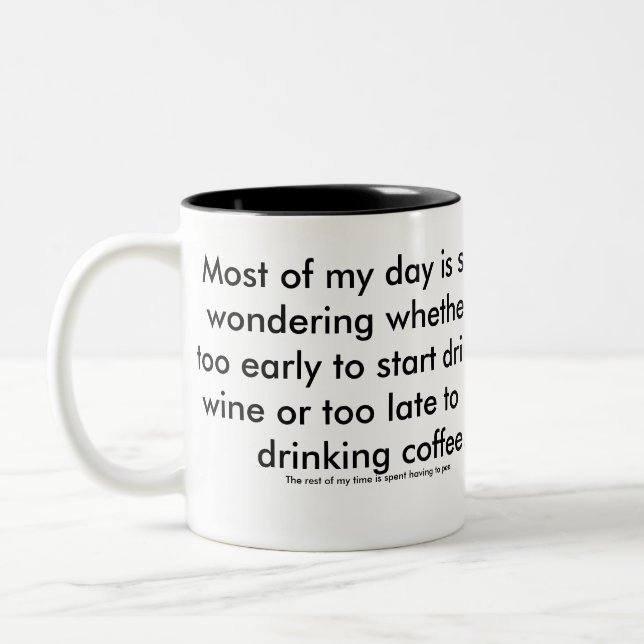 Café Em Dois Tons Caneca do vinho ou de café. A mãe ultrapassada (Esquerda)