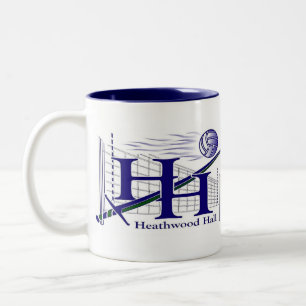 Café Em Dois Tons Caneca do voleibol de Heathwood
