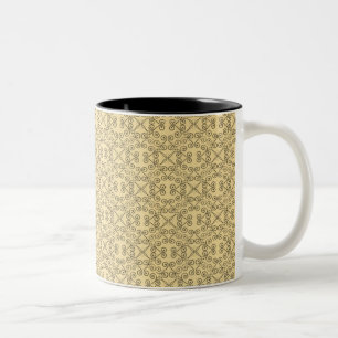 Café Em Dois Tons Caneca doce e delicado, ouro de Champagne