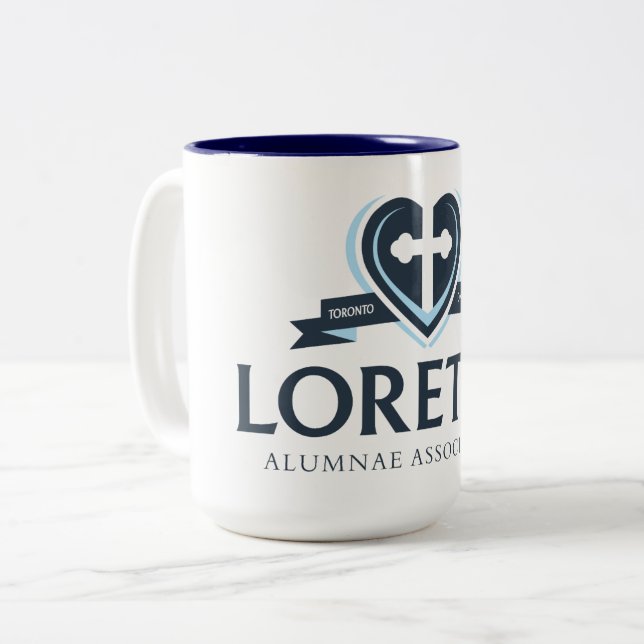 Café Em Dois Tons Caneca dos Alumnae de Loretto (Frente Esquerda)