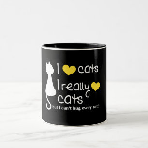 Café Em Dois Tons Caneca dos amantes do gato de Debbie