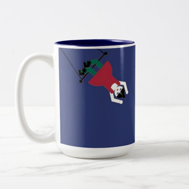 Café Em Dois Tons Caneca dos artistas de trapézio de Cirque de (Esquerda)