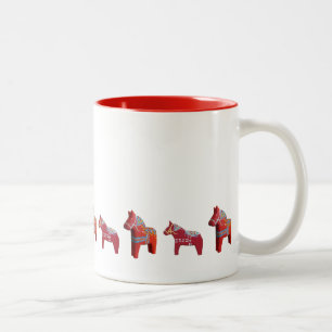 Café Em Dois Tons Caneca dos cavalos de Dala