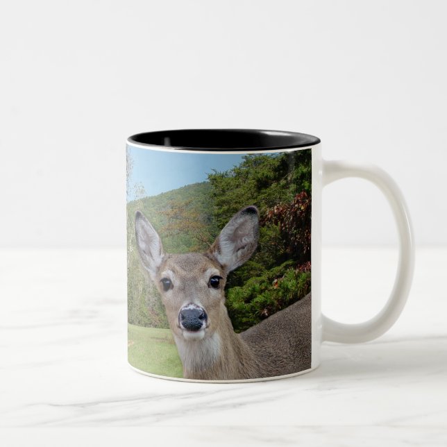 Café Em Dois Tons Caneca dos cervos de Whitetail (gama) (Direita)