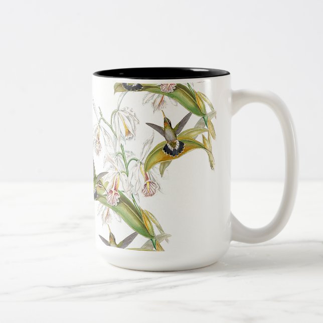 Café Em Dois Tons Caneca dos colibris de Goulds (Direita)