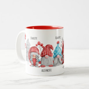 Café Em Dois Tons Caneca dos Gnomos de Natal