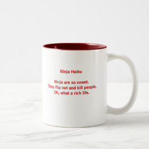 Café Em Dois Tons Caneca dos haicais de Ninja