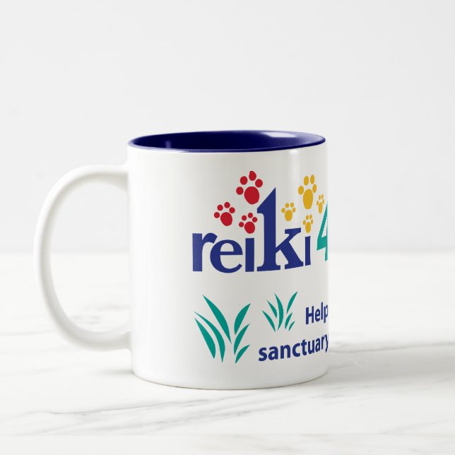 Café Em Dois Tons Caneca dos miúdos da pele de Reiki 4 (Esquerda)