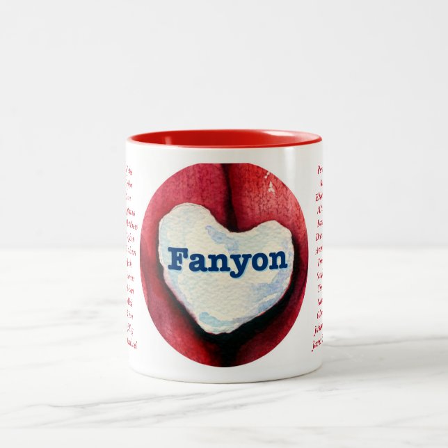 Café Em Dois Tons Caneca dos namorados de Fanyon com nomes dos (Centro)