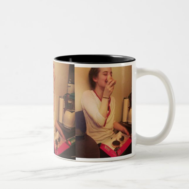 Café Em Dois Tons Caneca dos noms da rosquinha de Stephcrawl (Direita)